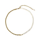 Natural Freshwater Pearl Twist Chain Splicing 14K Gold Necklacepicture16