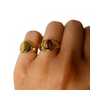 anillo de acero inoxidable hecho a mano brillante de modapicture16