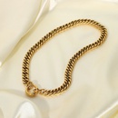 simple compact chain 18K goldplated stainless steel necklacepicture12