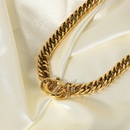 simple compact chain 18K goldplated stainless steel necklacepicture13