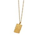 vintage bump pendant square goldplated stainless steel necklacepicture15