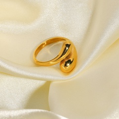 New fashion simple style gold-plated stainless steel chunky ring