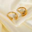 New fashion simple style goldplated stainless steel chunky ringpicture13