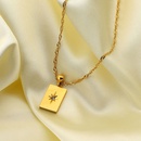 Rectangular Sunlight Pendant 18K Gold Plated Stainless Steel Necklacepicture13
