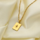 Rectangular Sunlight Pendant 18K Gold Plated Stainless Steel Necklacepicture15