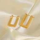 simple gold plating stainless steel square large hoop earringspicture11