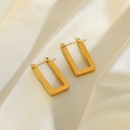 simple gold plating stainless steel square large hoop earringspicture14