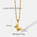 Chic Metal Butterfly Pendant 18K Gold Plated Stainless Steel Necklacepicture14