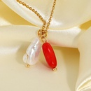 freshwater pearl 18K goldplated stainless steel pendant necklacepicture12