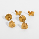 retro goldplated stainless steel butterfly round heartshaped earringspicture17