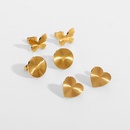 retro goldplated stainless steel butterfly round heartshaped earringspicture16