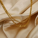 simple twolayer 18K goldplated stainless steel necklacepicture12