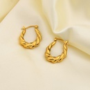 fashion stainless steel twisted pair crude croissant earringspicture13
