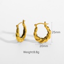 fashion stainless steel twisted pair crude croissant earringspicture15