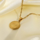 fashion shell croissant pendant 18K gold plated stainless steel necklacepicture12