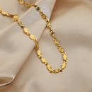 classic gold oval petal goldplated stainless steel necklacepicture13