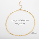 classic gold oval petal goldplated stainless steel necklacepicture14