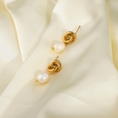 Baroque Pearl Goldplated Stainless Steel Chain Drop Earringspicture13