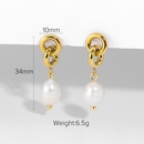 Baroque Pearl Goldplated Stainless Steel Chain Drop Earringspicture14