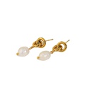 Baroque Pearl Goldplated Stainless Steel Chain Drop Earringspicture15