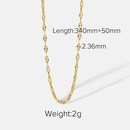 Fashion Engraved Stack 18K Gold Plated Stainless Steel Necklacepicture15
