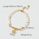 Baroque 14K goldplated smooth heart charm braceletpicture13
