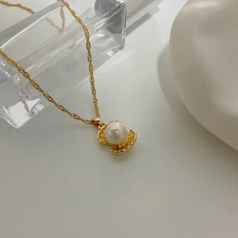 summer beach imitation shell beads pendant necklace