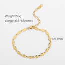 Fashion Handmade Flower Oval Petal Chain Goldplated Stainless Steel Braceletpicture16