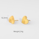 simple retro heart shape gold plating stainless steel earringspicture18