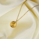 Fashion Sunshine Disc Pendant 18K Stainless Steel Necklacepicture10