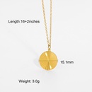 Fashion Sunshine Disc Pendant 18K Stainless Steel Necklacepicture13
