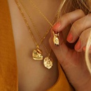 fashion human face pendant goldplated stainless steel necklacepicture19