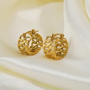fashion goldplated stainless steel doublelayer twist earringspicture10