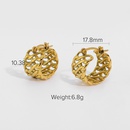 fashion goldplated stainless steel doublelayer twist earringspicture13