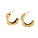 Fashion Square Gold Plated Stainless Steel Open Earringspicture14