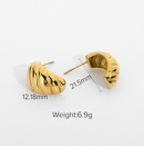 fashion goldplated stainless steel horn bag earringspicture13