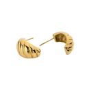 fashion goldplated stainless steel horn bag earringspicture14