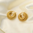 fashion stainless steel goldplated water pipe shape earrings wholesalepicture9