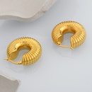 fashion stainless steel goldplated water pipe shape earrings wholesalepicture12