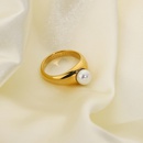 fashion shell pearl stainless steel ringpicture9