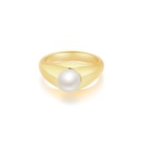fashion shell pearl stainless steel ringpicture13