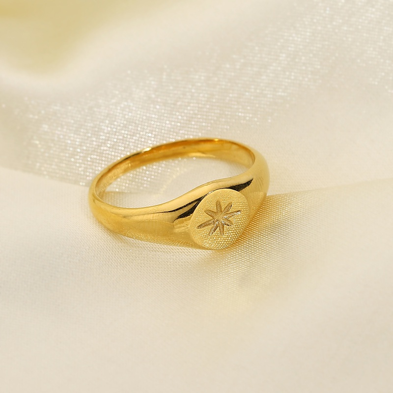 simple ray electroplated stainless steel ring