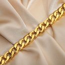 fashion large flat vacuum plating 18K gold braceletpicture12