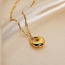 simple gold drop pendant 18K stainless steel necklacepicture10