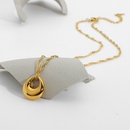 simple gold drop pendant 18K stainless steel necklacepicture12