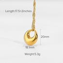 simple gold drop pendant 18K stainless steel necklacepicture13