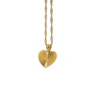 simple retro heartshaped pendant 18K gold stainless steel necklacepicture14