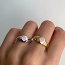 fashion heartshaped pink ring alloy drip ringpicture3