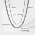 color doublelayer twist chain stainless steel necklacepicture14