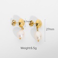 minimalist goldplated stainless steel pearl earringspicture11